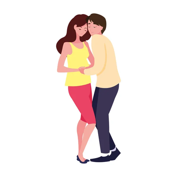 Embarazo en pareja y diseño de maternidad — Vector de stock