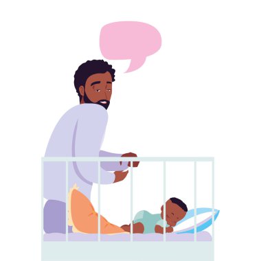 Baba ile onu bebek içinde bu beşik