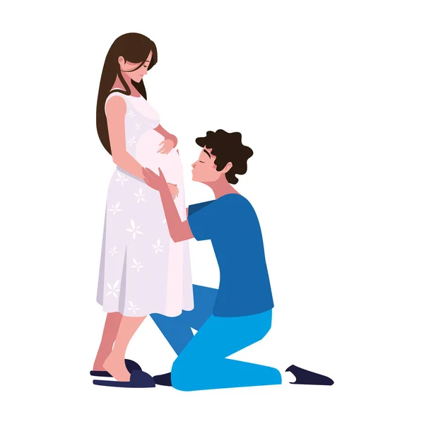 Супружеская беременность и материнство — стоковый вектор