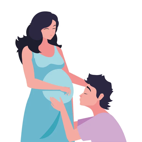 Пара вагітності та дизайну материнства — стоковий вектор