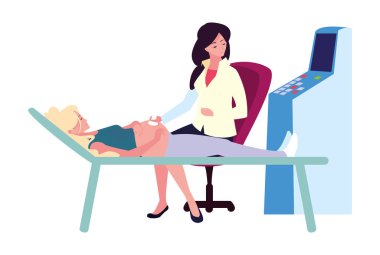 hamile kadın hastanede bir doktor ziyaret