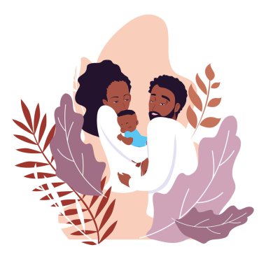 Anne ve baba onu yenidoğan taşıyan