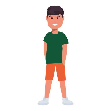 mutlu çocuk beyaz karakter kutlamak