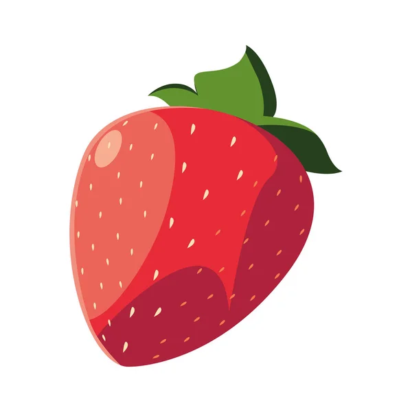 Fresa fruta fresca en fondo blanco — Vector de stock