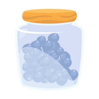 cam kavanoz taze meyve yaban mersini