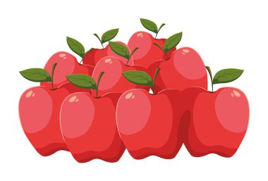 Beyaz arka planda elma taze meyve