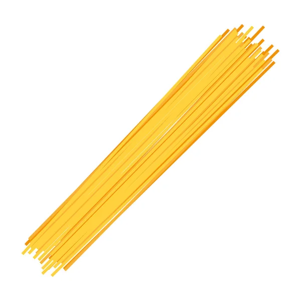 Nourriture spaghetti sur fond blanc — Image vectorielle