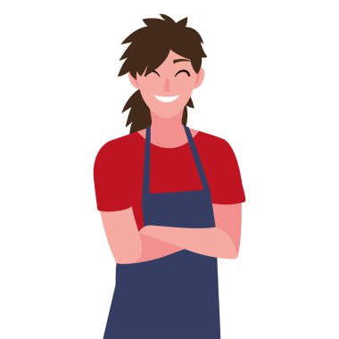 apron ile satıcı kadın karakter