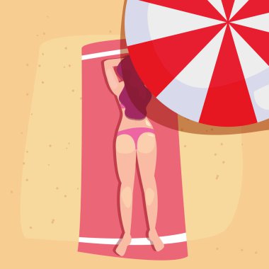 kadın yaz zaman tatil tasarım