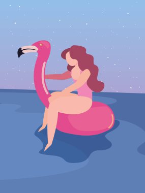 kadın yaz zaman tatil tasarım