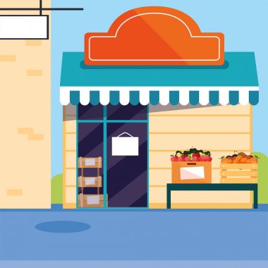 Market cephe meyve ve sebze