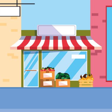 Market cephe meyve ve sebze