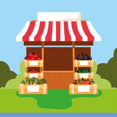 sebze ve meyve satan stand