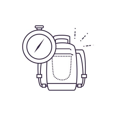 seyahat çantası ile pusula kılavuz cihazı