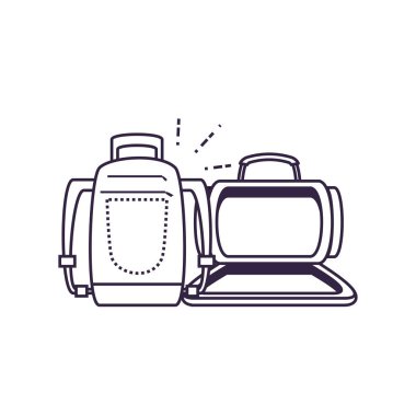 seyahat çantası ile seyahat bavul ekipmanları