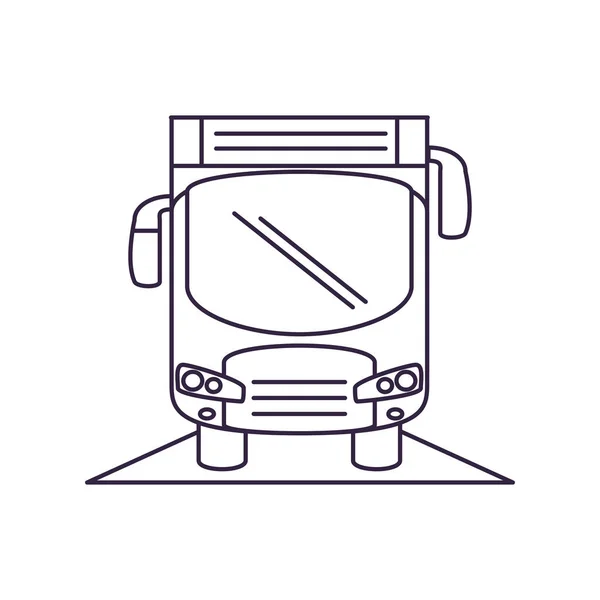 Icona isolata del veicolo di trasporto bus — Vettoriale Stock