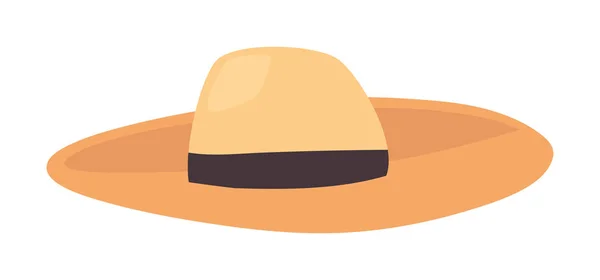 Proutěný klobouk módní ikona Vektor ilustration — Stockový vektor