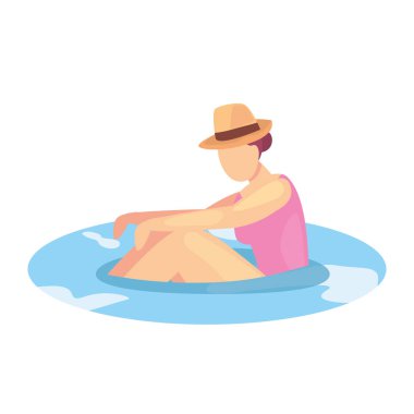 kadın yaz zaman tatil tasarım