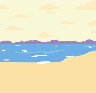 Yaz saati tatil düz tasarım