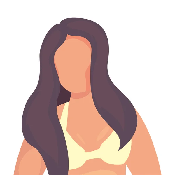Belle femme avec maillot de bain heure d "été — Image vectorielle