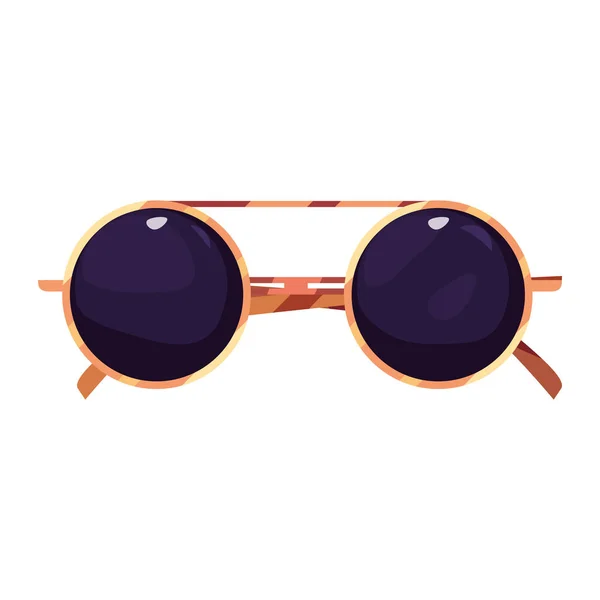 Gafas de sol accesorio moda en fondo blanco — Vector de stock