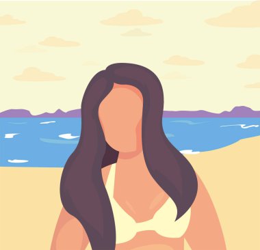 Mayo yaz zamanı ile güzel bir kadın