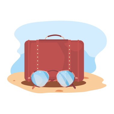 Yaz saati tatil düz tasarım