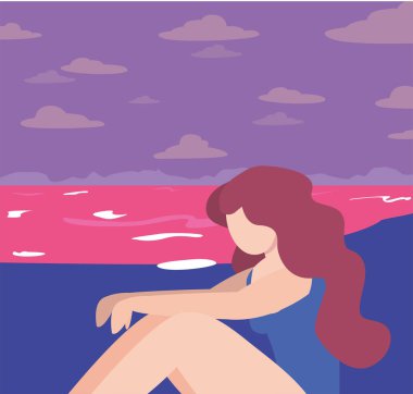 Mayo yaz zamanı ile güzel bir kadın