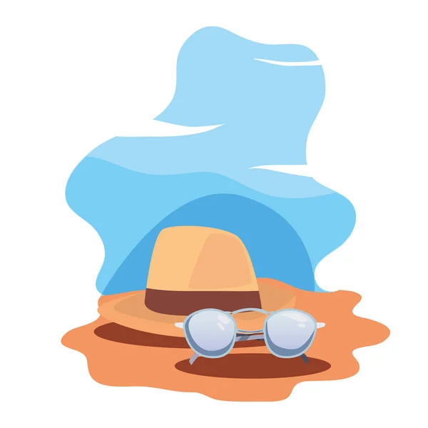 Mujer verano vacaciones diseño — Vector de stock