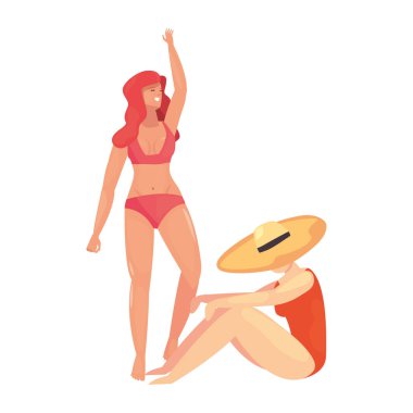 kadın yaz zaman tatil tasarım