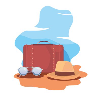 Yaz saati tatil düz tasarım