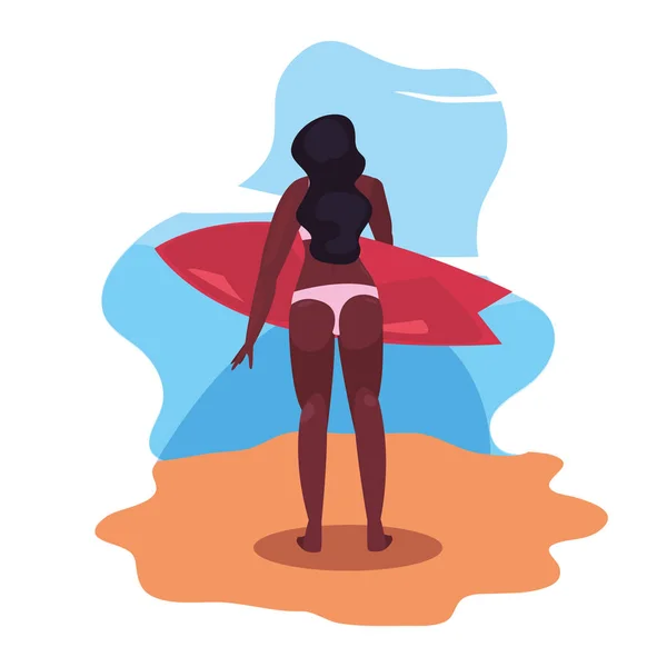 Femme vacances d'été conception — Image vectorielle