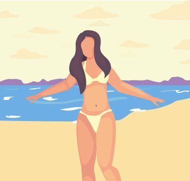 Mayo yaz zamanı ile güzel bir kadın