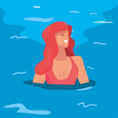 kadın yaz zaman tatil tasarım