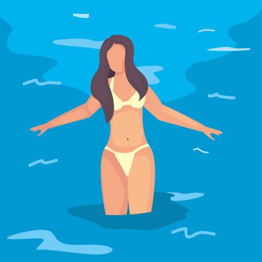 kadın yaz zaman tatil tasarım