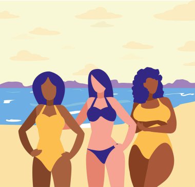 mayo ve şapka yaz saati ile güzel kadınlar