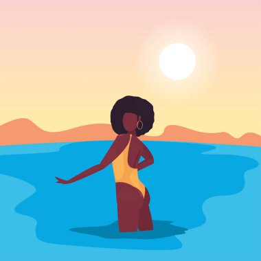 kadın yaz zaman tatil tasarım