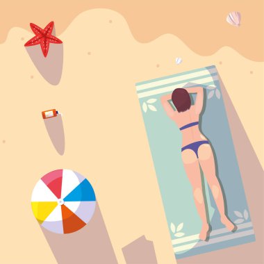 kadın yaz zaman tatil tasarım