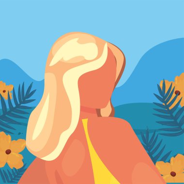 Mayo yaz zamanı ile güzel bir kadın