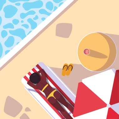 kadın yaz zaman tatil tasarım