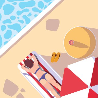 kadın yaz zaman tatil tasarım