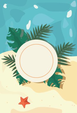 Yaz saati tatil düz tasarım