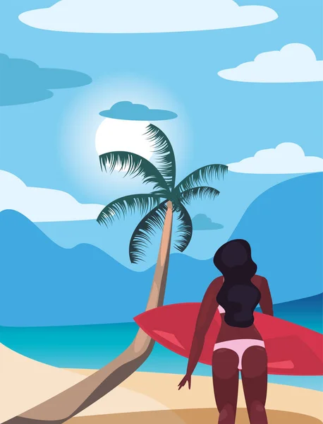 Жіночий дизайн літньої відпустки — стоковий вектор