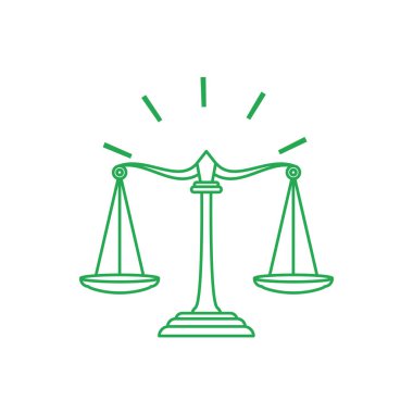 adalet dengesi sembolü izole simgesi