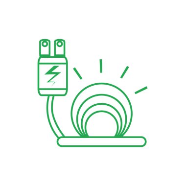 enerji fişi elektrik izole simgesi