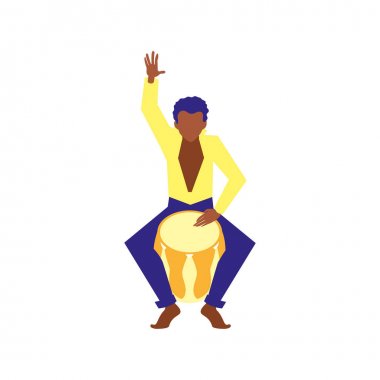 müzisyen adam davul müzik çalıyor