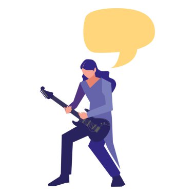 müzisyen adam elektrik gitar çalma