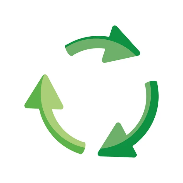 Recycling-Pfeile Symbol isoliert Symbol — Stockvektor
