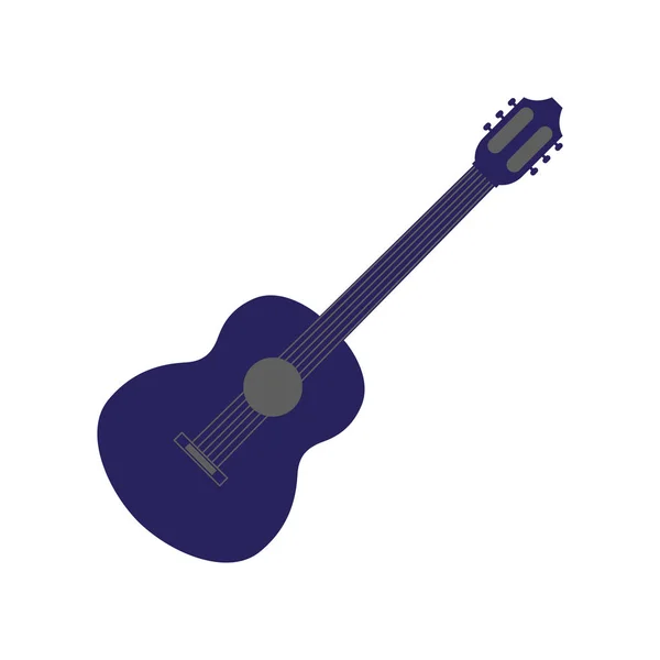 Guitarra musical em fundo branco — Vetor de Stock
