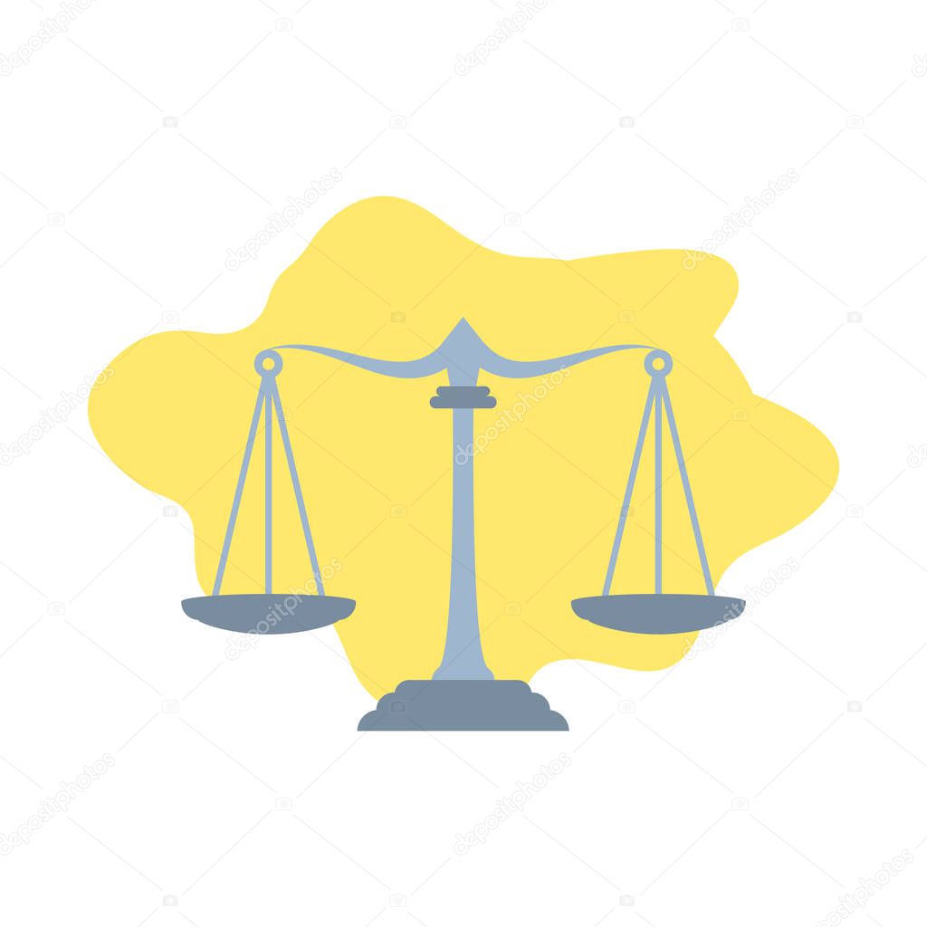 justice balance symbol isolated icon